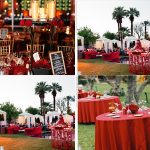 Mariage avec la couleur rouge