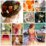 Mariage avec la couleur orange